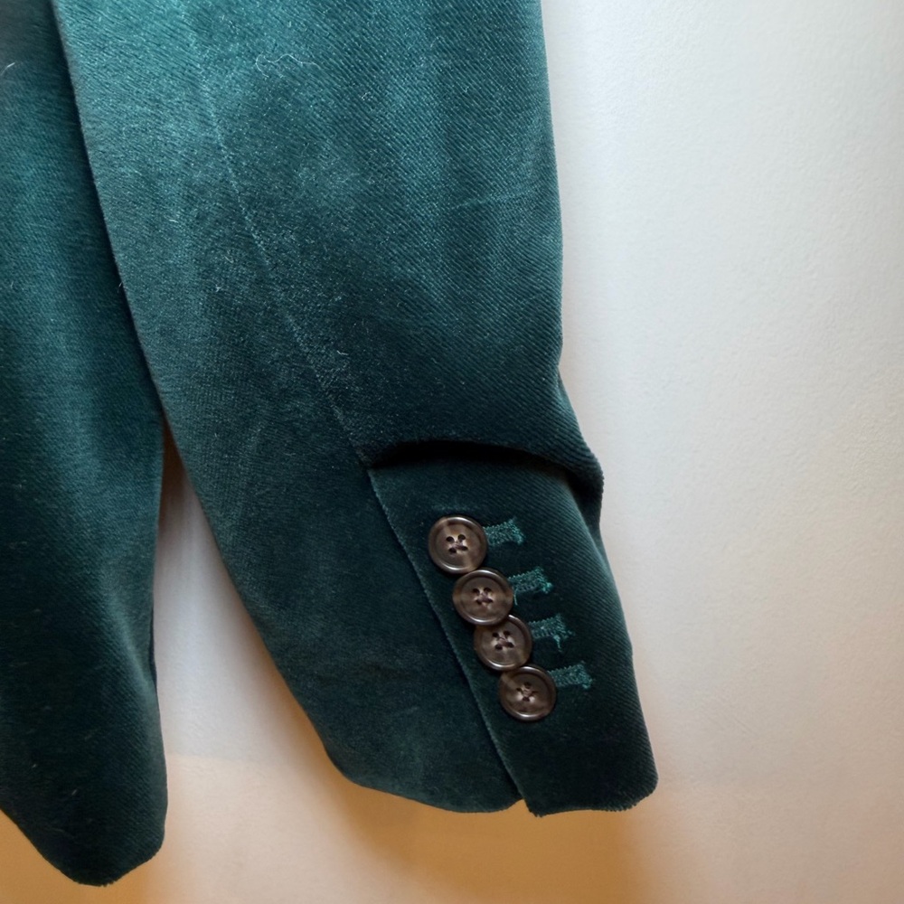 J.Crew Parke Forest Green Velvet Blazer - Picture 7 of 7
